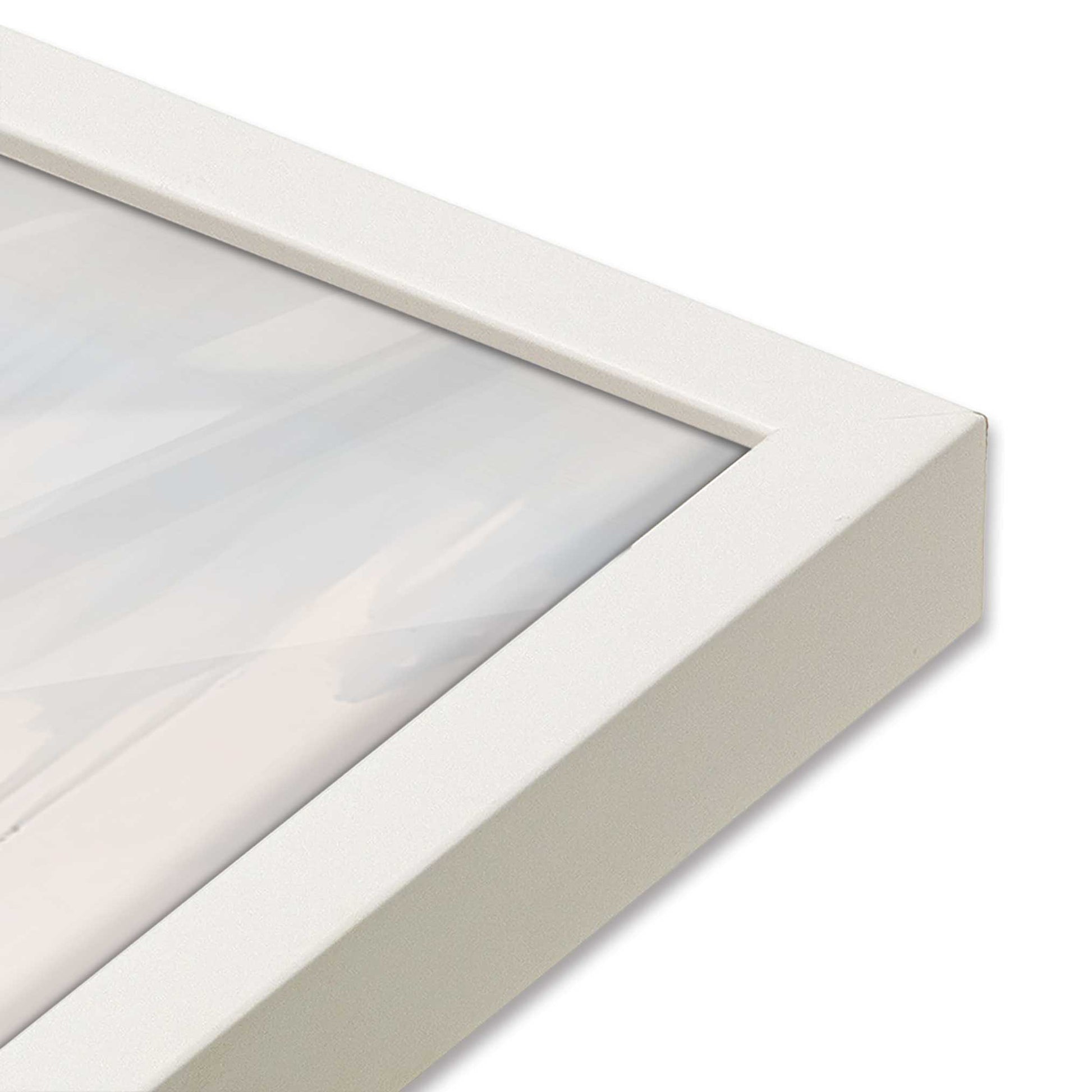 [Color:Opaque White], Picture of art in a Opaque White frame at an angle