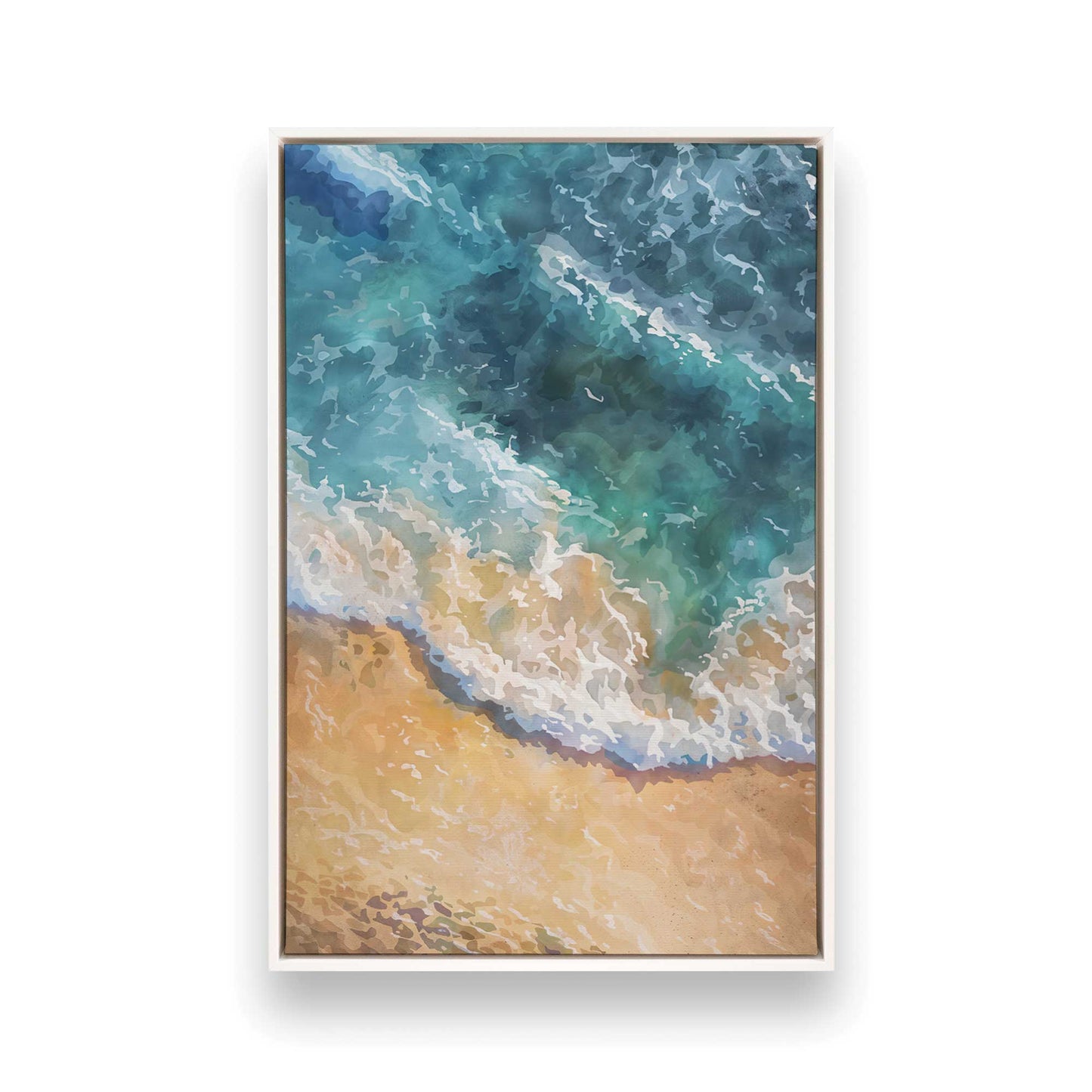[Color:Opaque White], Picture of art in a White frame