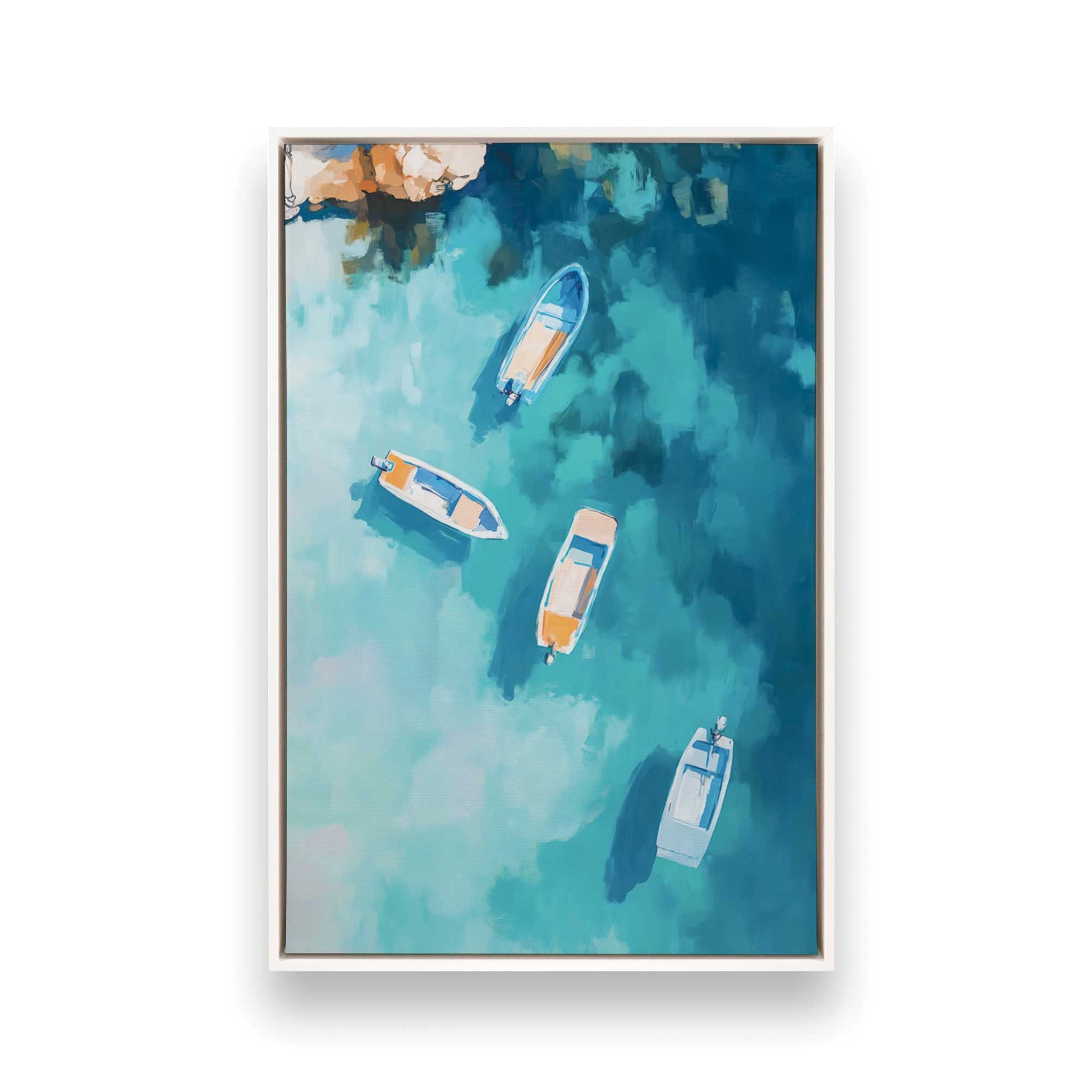 [Color:Opaque White], Picture of art in a White frame