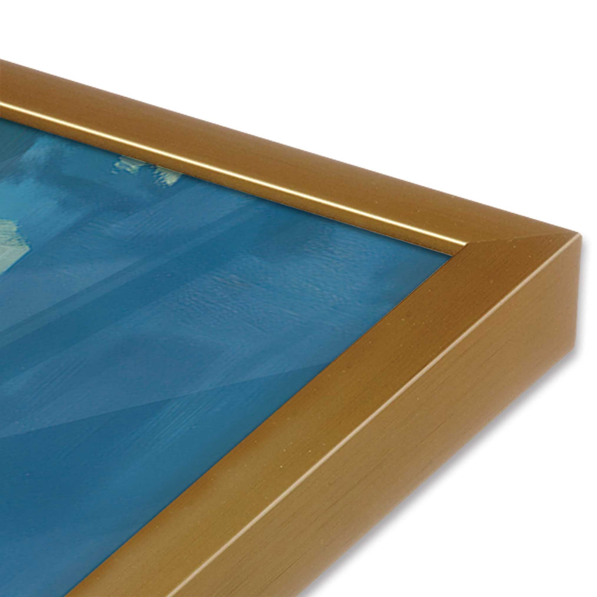 [Color:Polished Gold], Picture of art in a Polished Gold frame at an angle