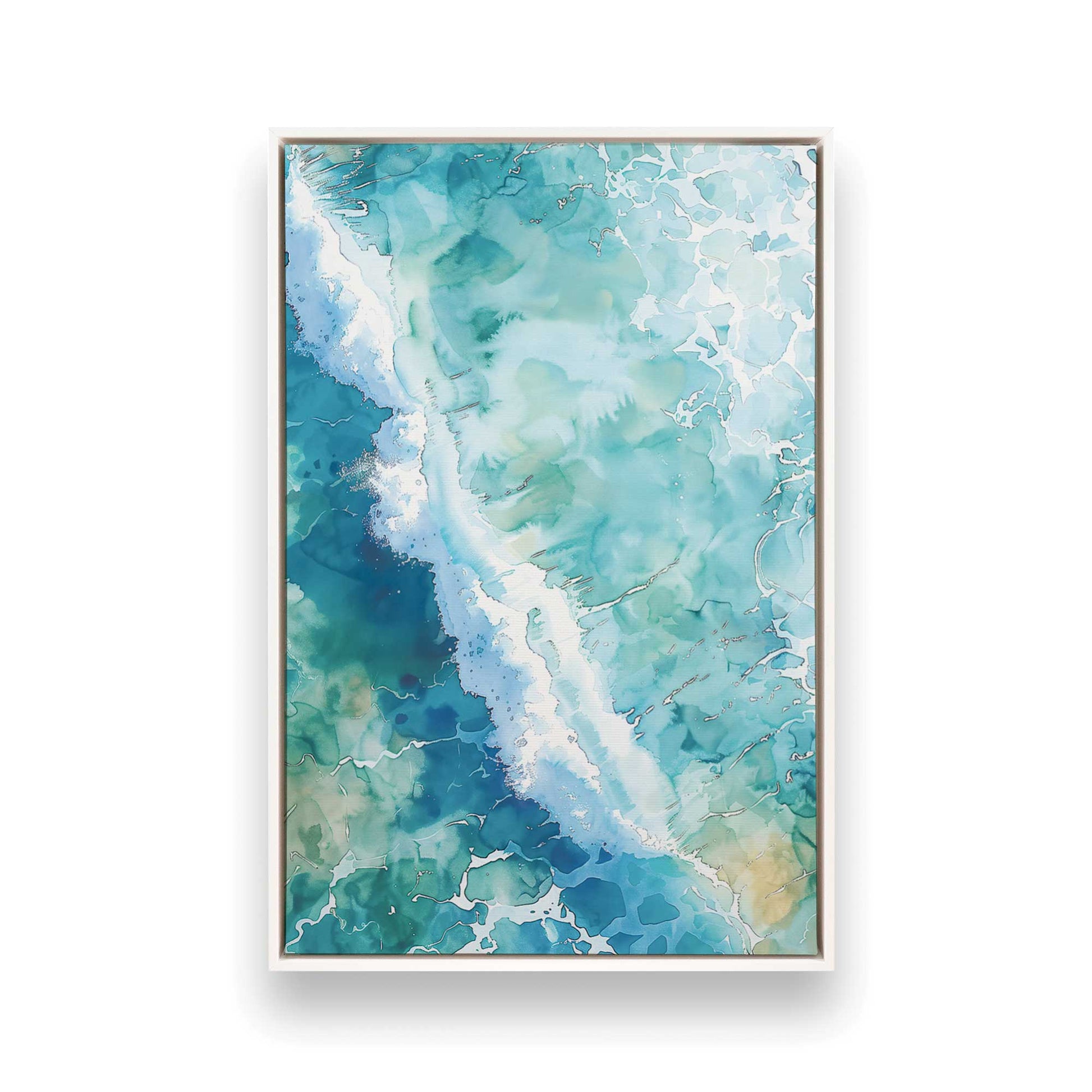 [Color:Opaque White], Picture of art in a White frame