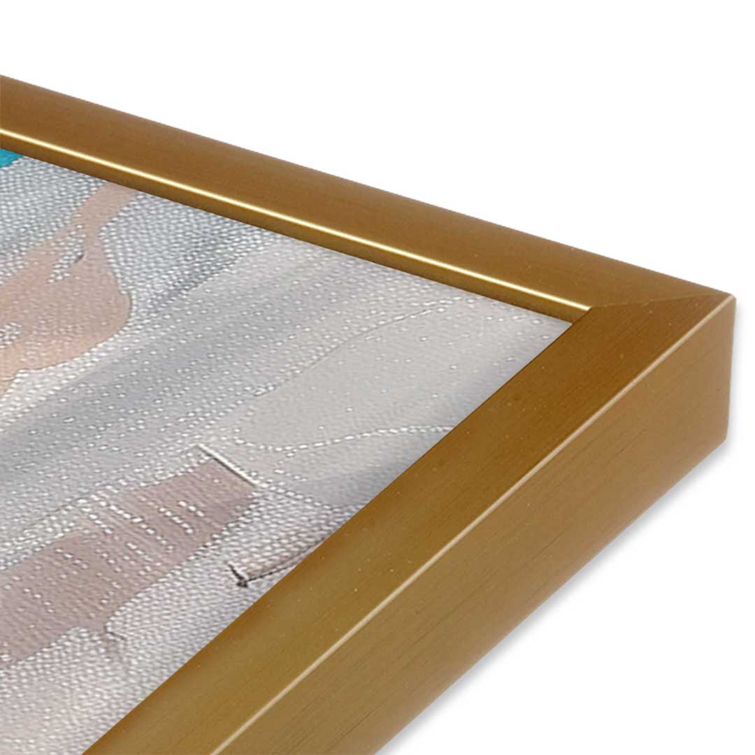 [Color:Polished Gold], Picture of art in a Polished Gold frame at an angle