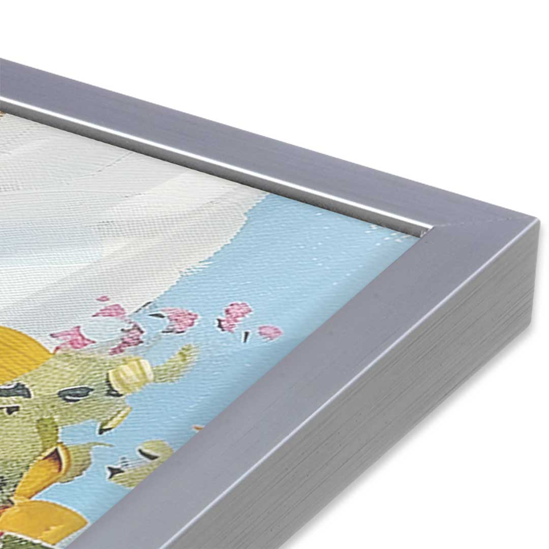 [Color:Polished Chrome], Picture of art in a Polished Chrome frame at an angle
