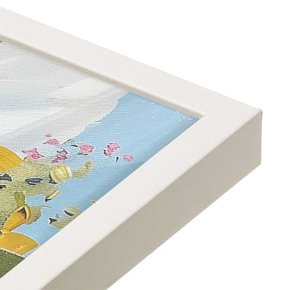 [Color:Opaque White], Picture of art in a Opaque White frame at an angle
