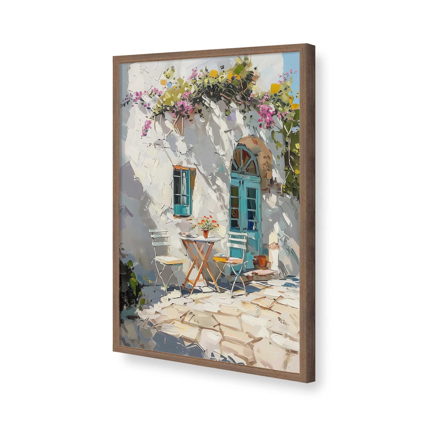 [Color:Walnut], Picture of art in a Walnut frame of the corner
