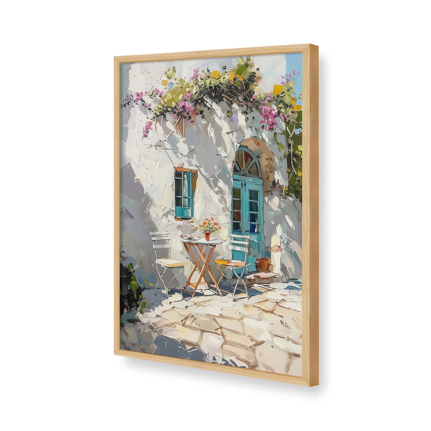 [Color:American Maple], Picture of art in a American Maple frame of the corner