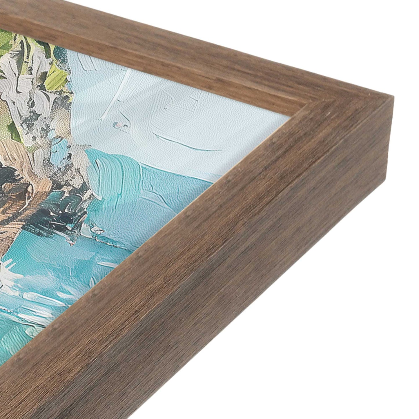[Color:Walnut], Picture of art in a Walnut frame at an angle