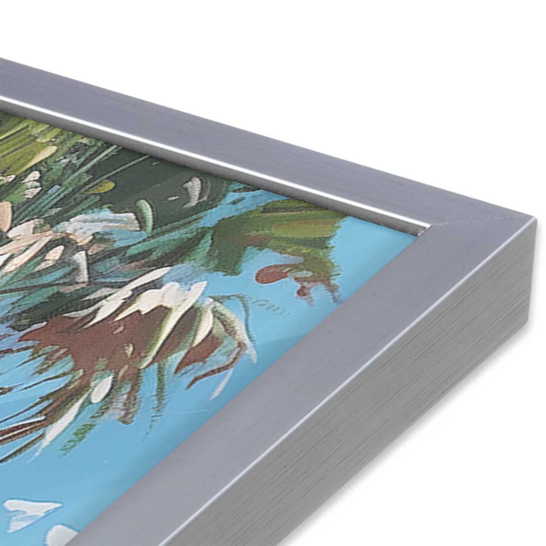 [Color:Polished Chrome], Picture of art in a Polished Chrome frame at an angle