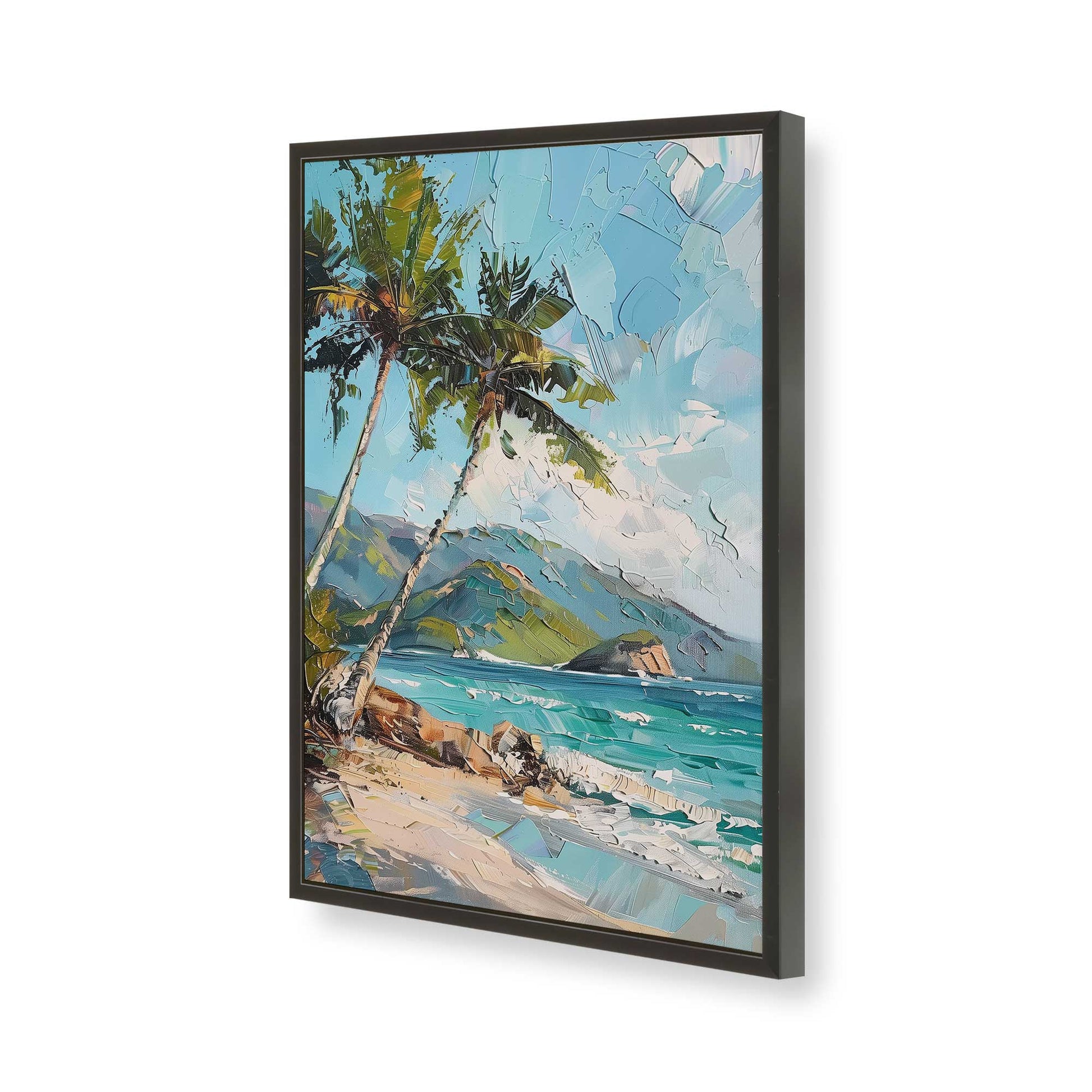 [Color:Satin Black], Picture of art in a Satin Black frame of the corner