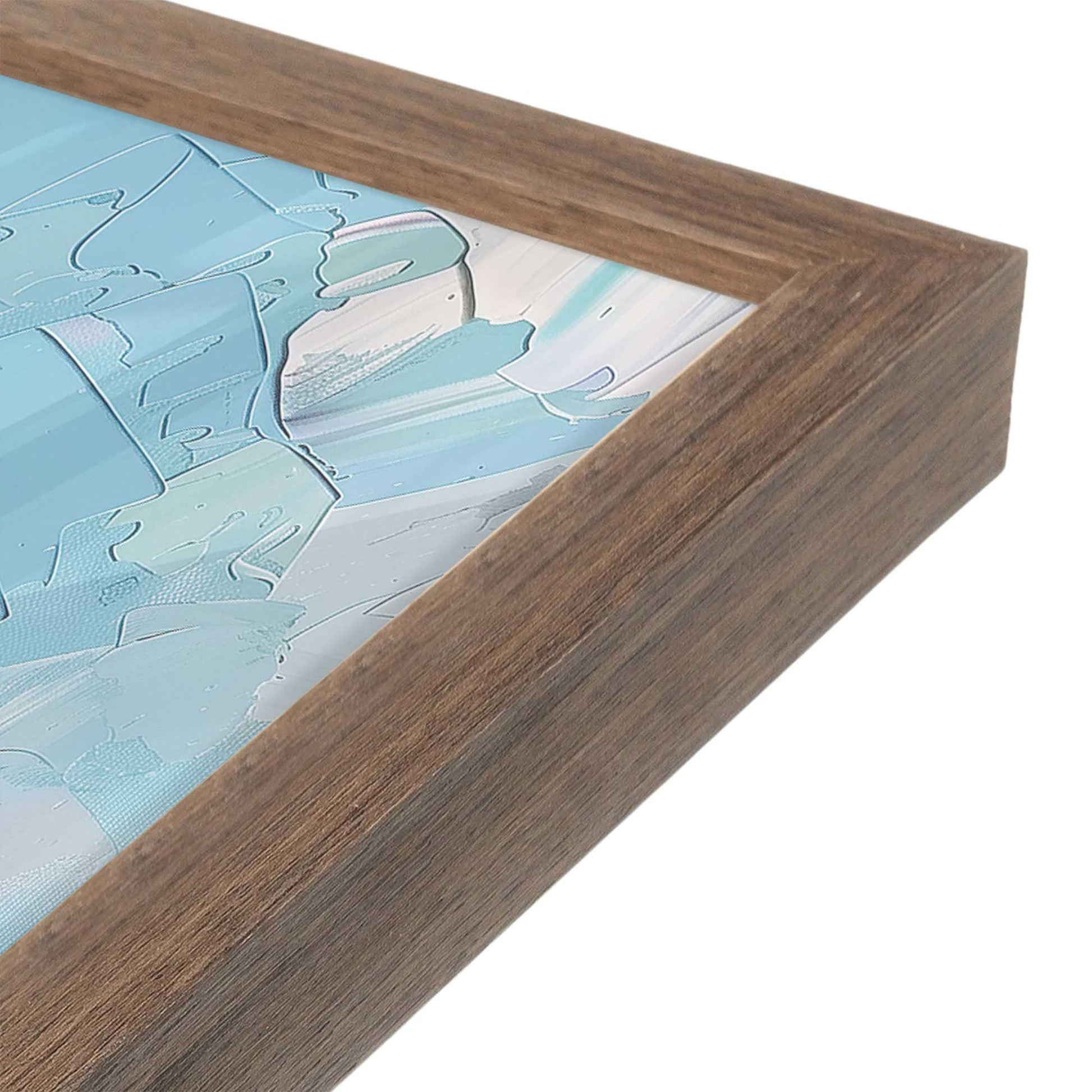 [Color:Walnut], Picture of art in a Walnut frame at an angle