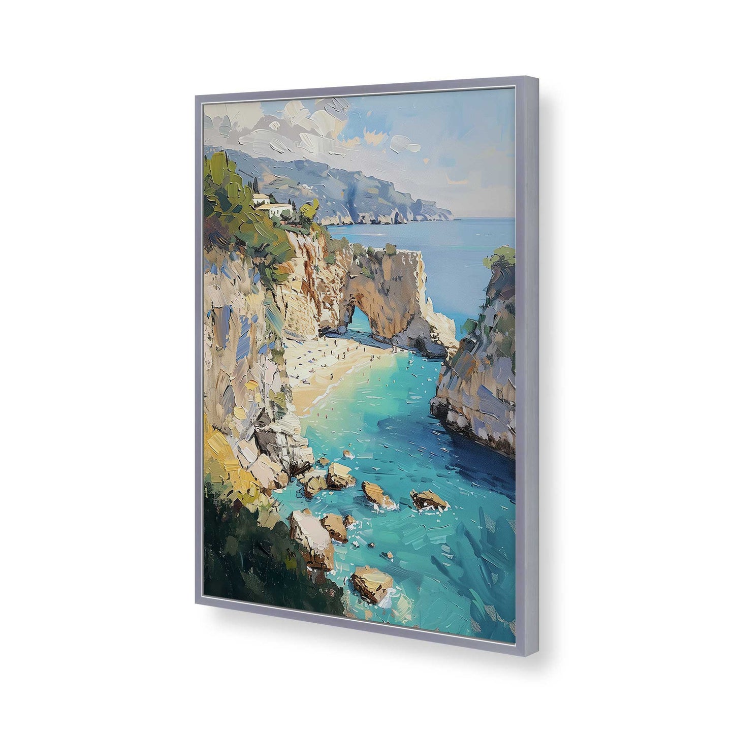 [Color:Polished Chrome], Picture of art in a Polished Chrome frame of the corner