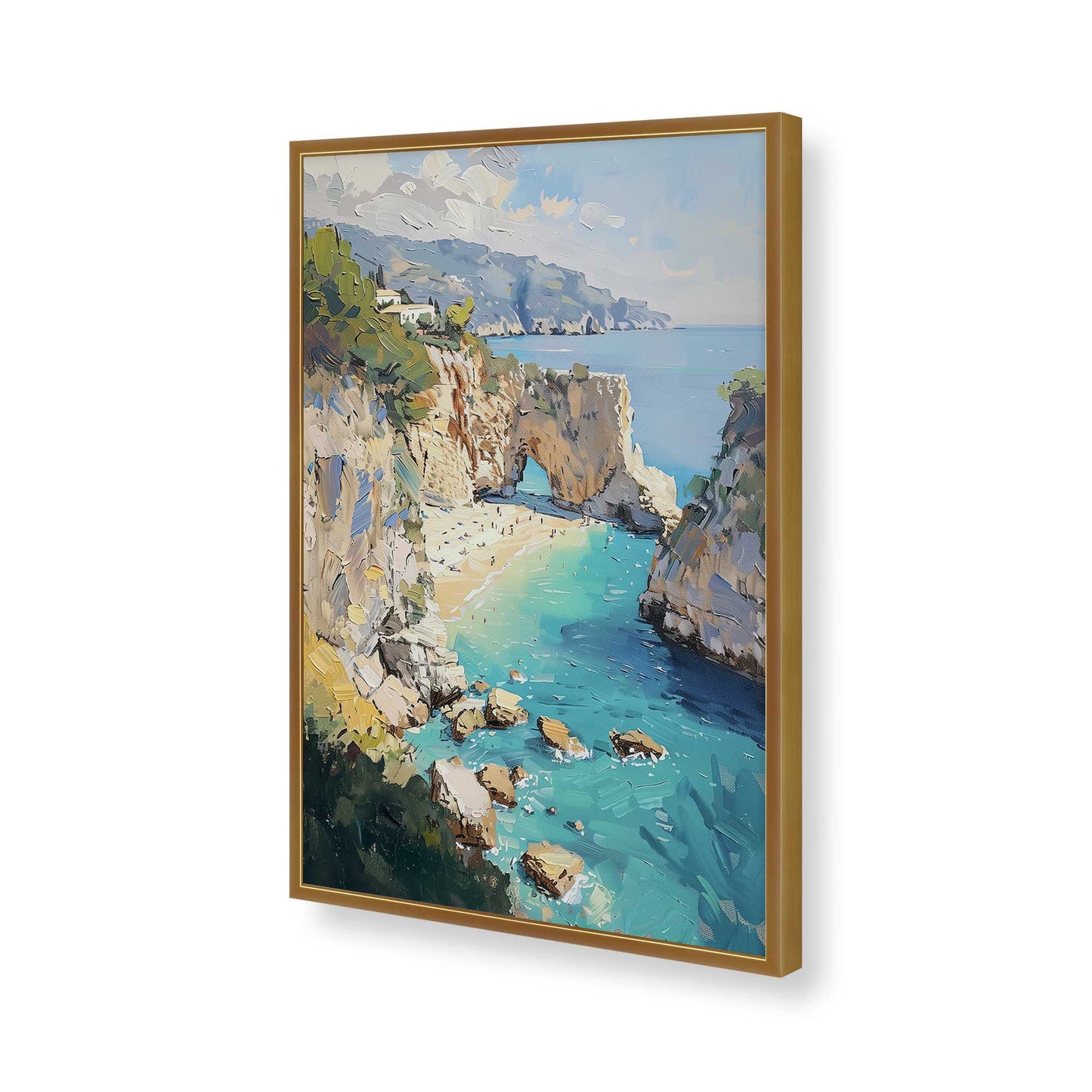 [Color:Polished Gold], Picture of art in a Polished Gold frame of the corner