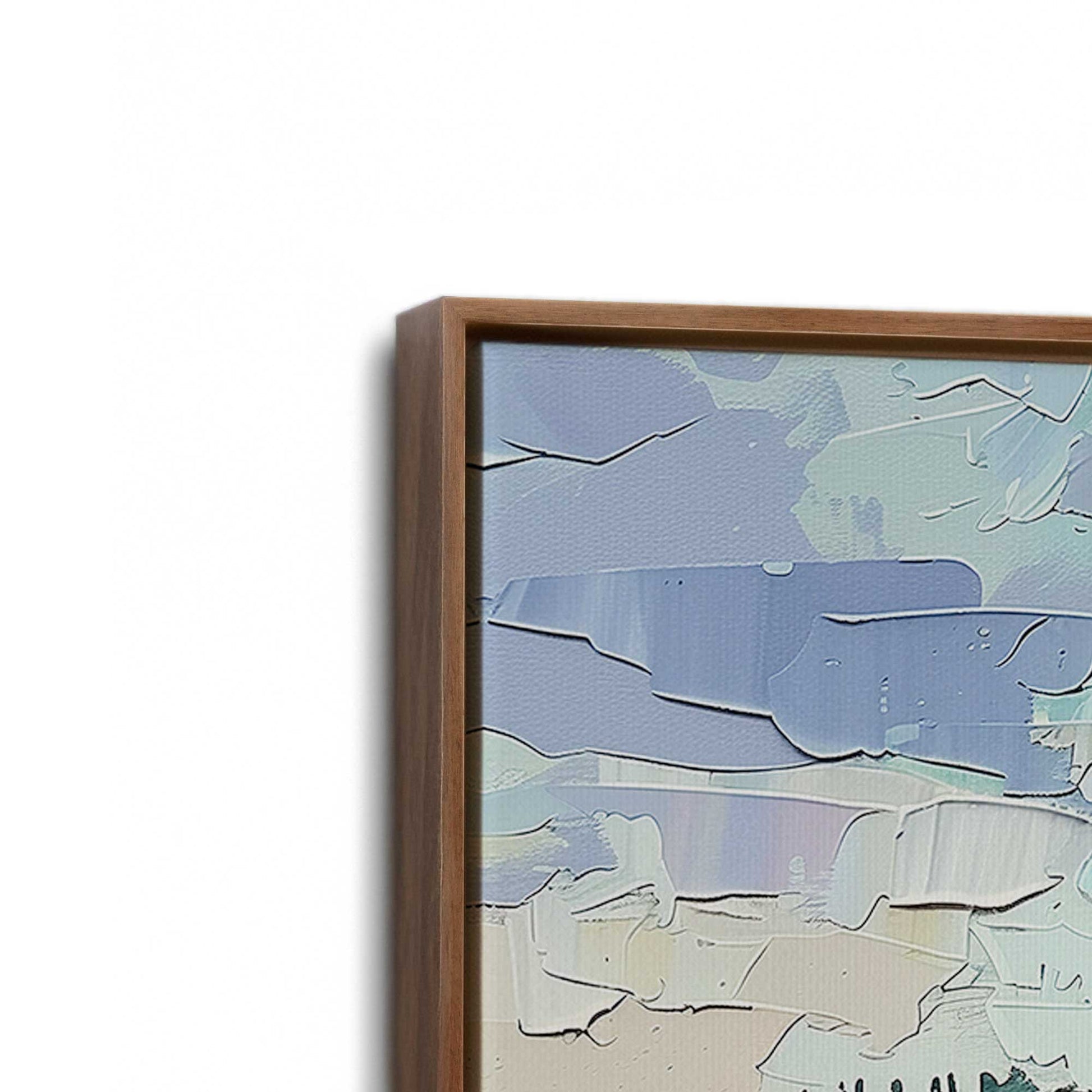 [Color:Walnut], Picture of art in a Walnut frame at an angle