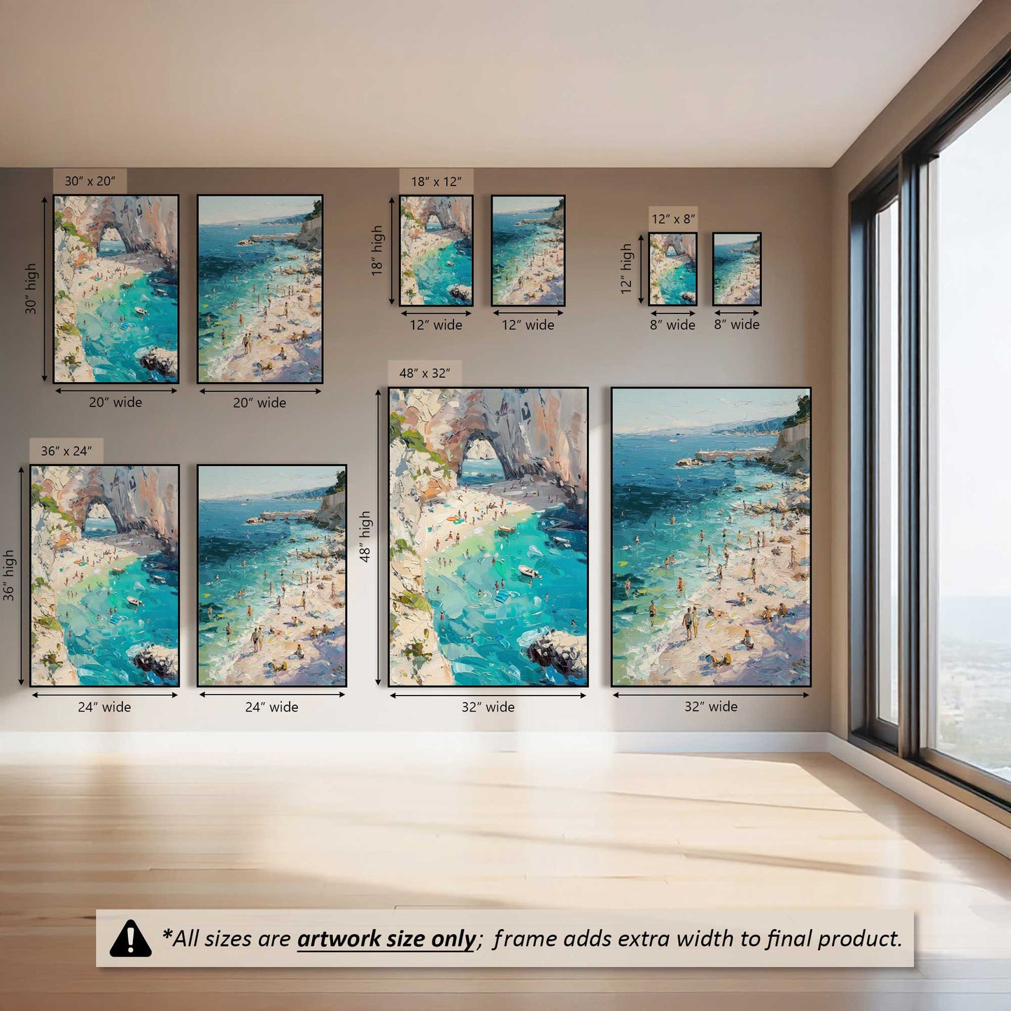 Seaside Summer Escape, Set of 2 Canvas Prints