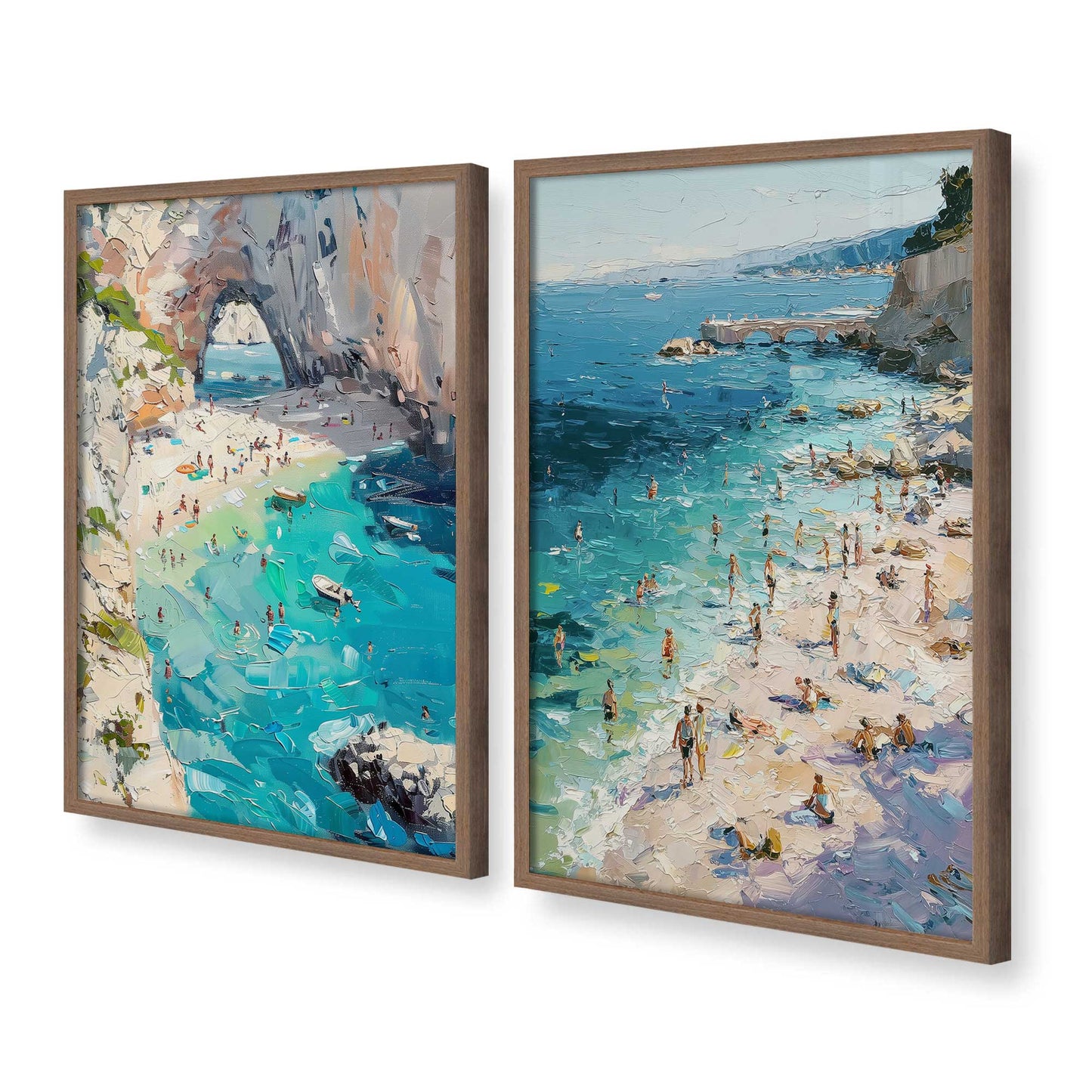 [Color:Walnut], Picture of art in a Walnut frame at an angle