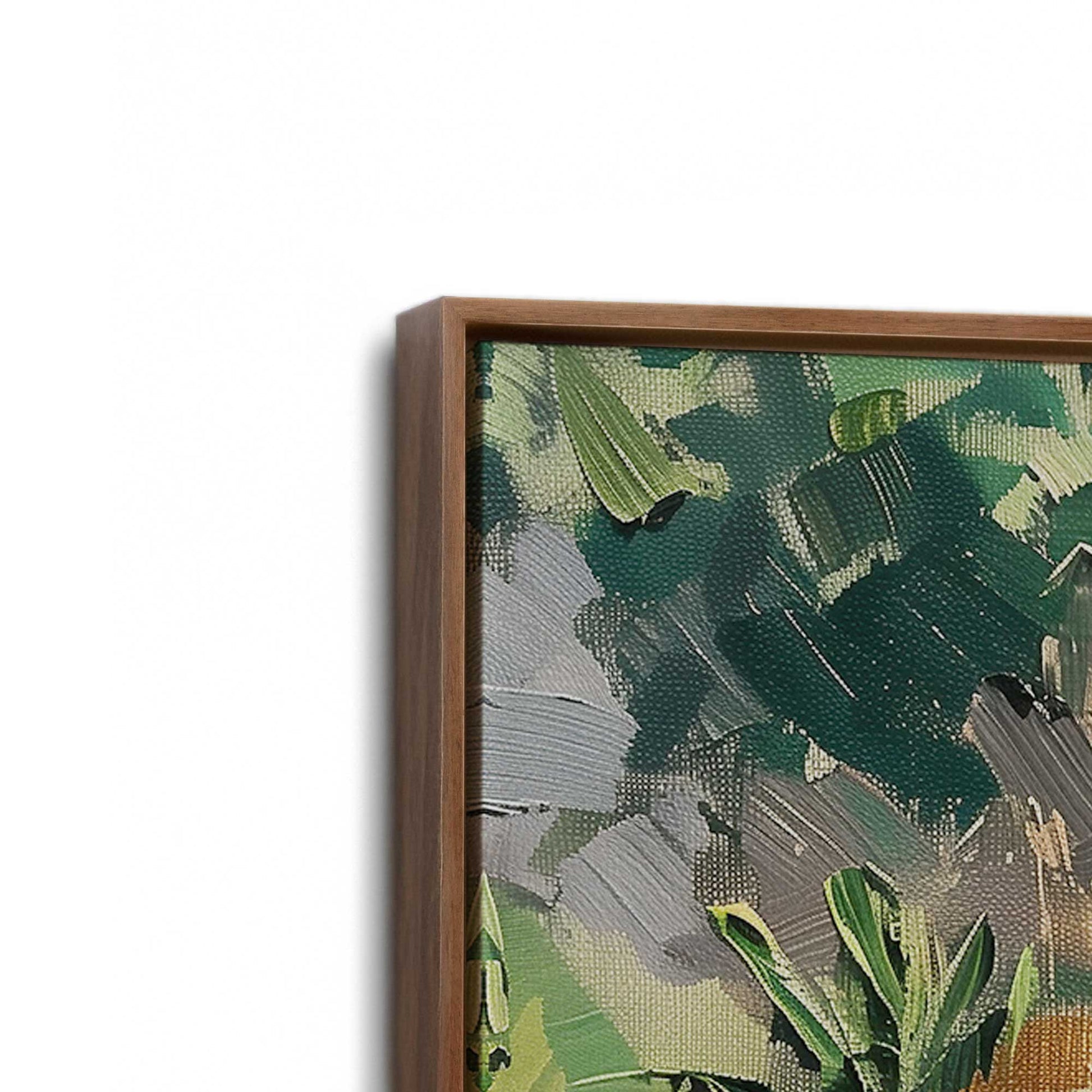 [Color:Walnut], Picture of the corner of the art