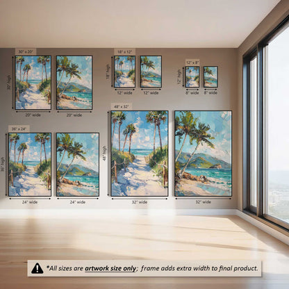 Path to the Palms, Set of 2 Canvas Prints