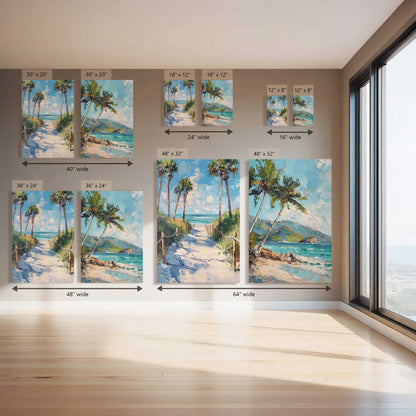 Path to the Palms, Set of 2 Canvas Prints