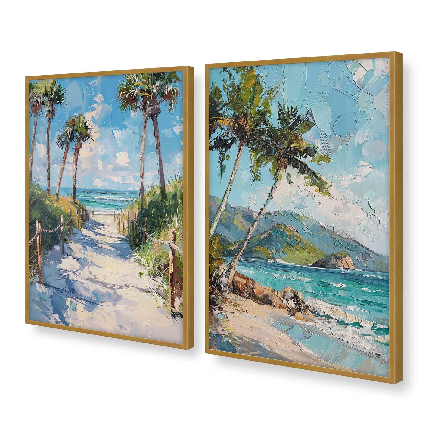 [Color:Polished Gold], Picture of art in a Polished Gold frame at an angle