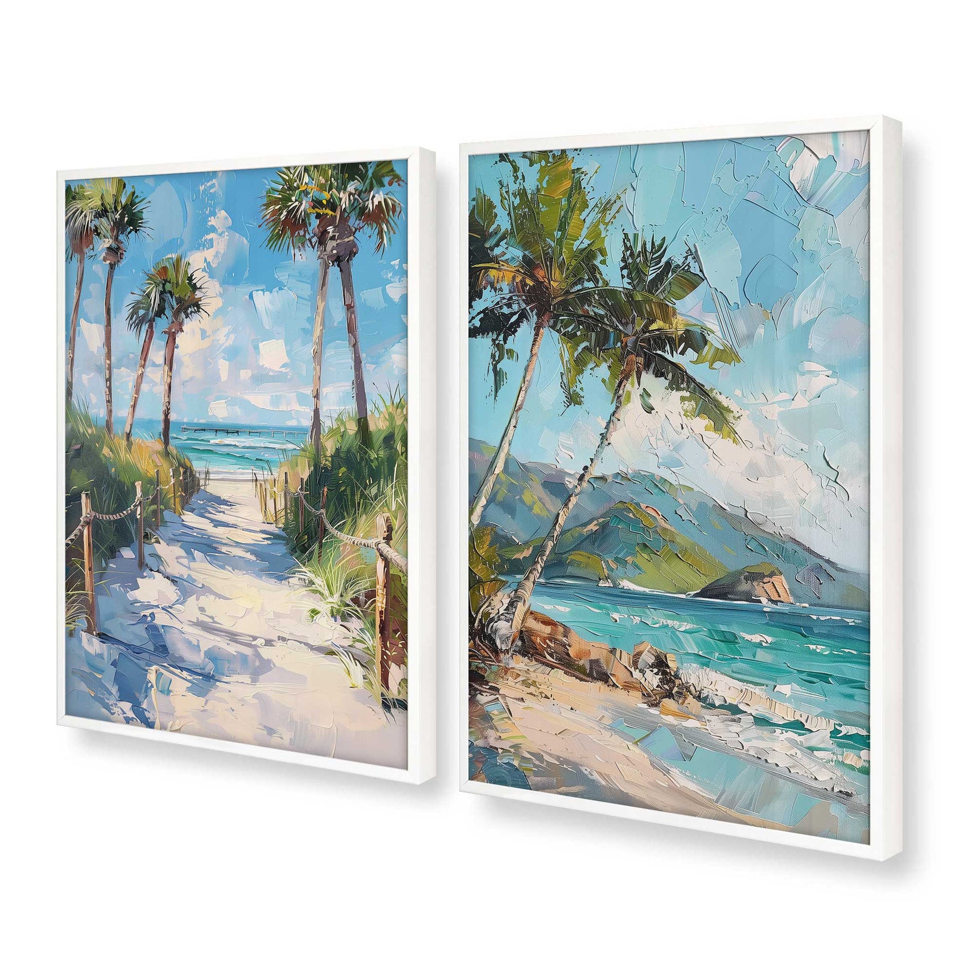 [Color:Opaque White], Picture of art in a Opaque White frame at an angle