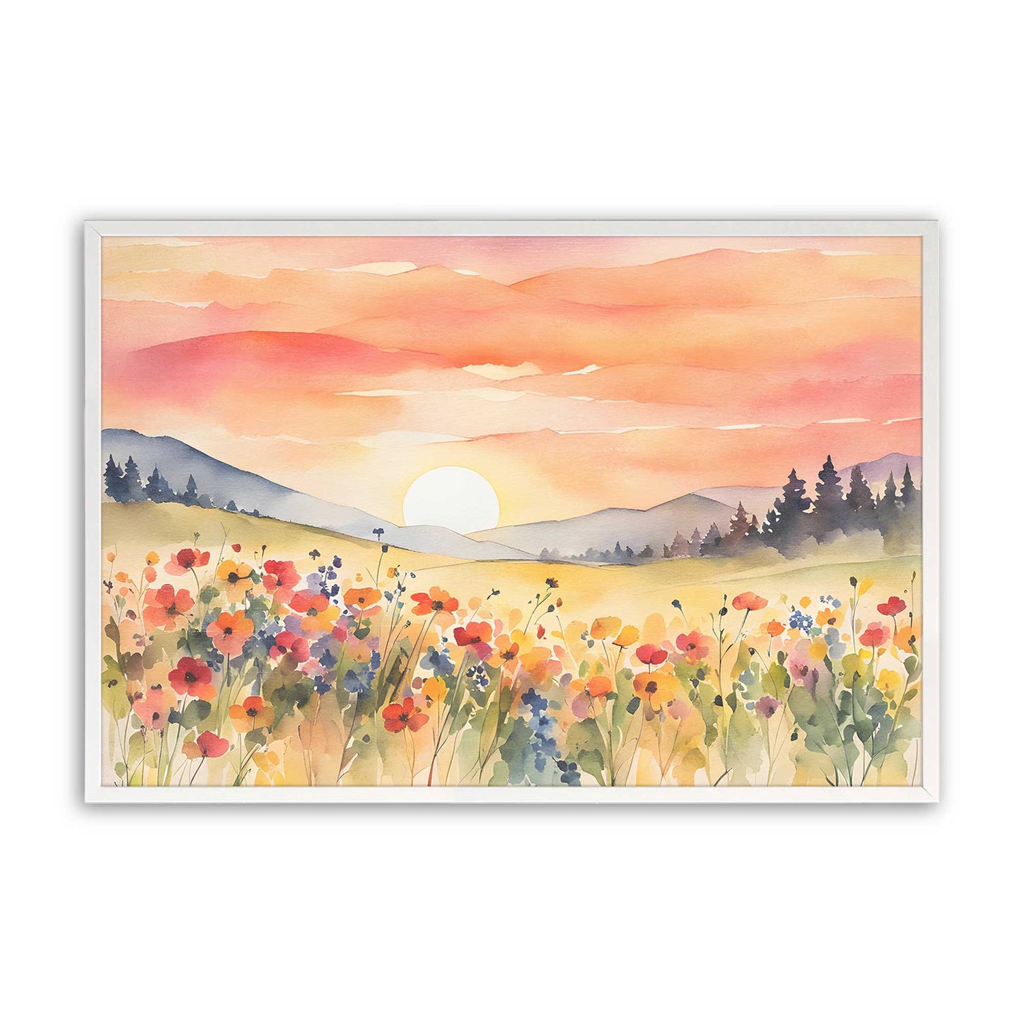 [Color:Opaque White], Picture of art in a Opaque White frame