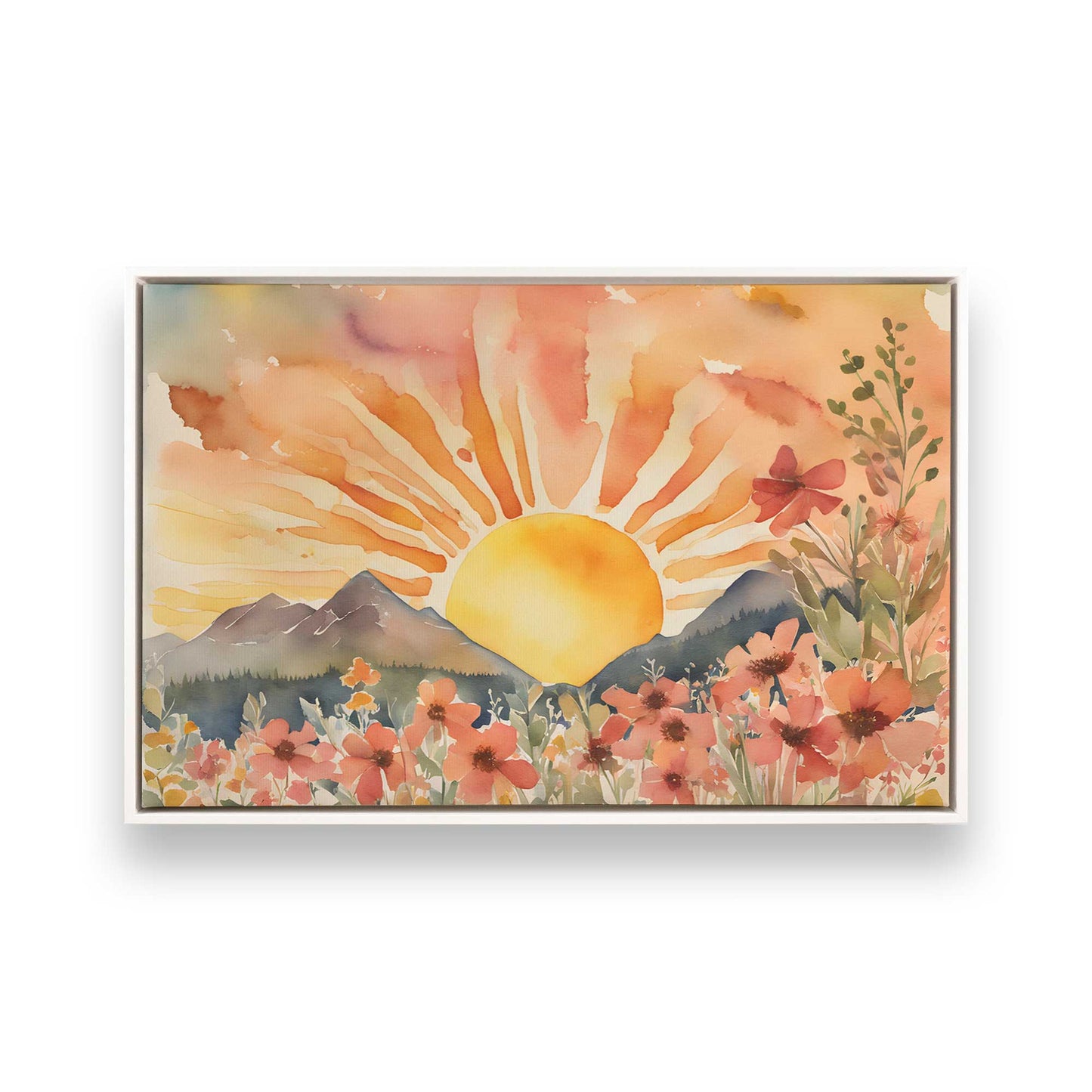 [Color:Opaque White], Picture of art in a White frame