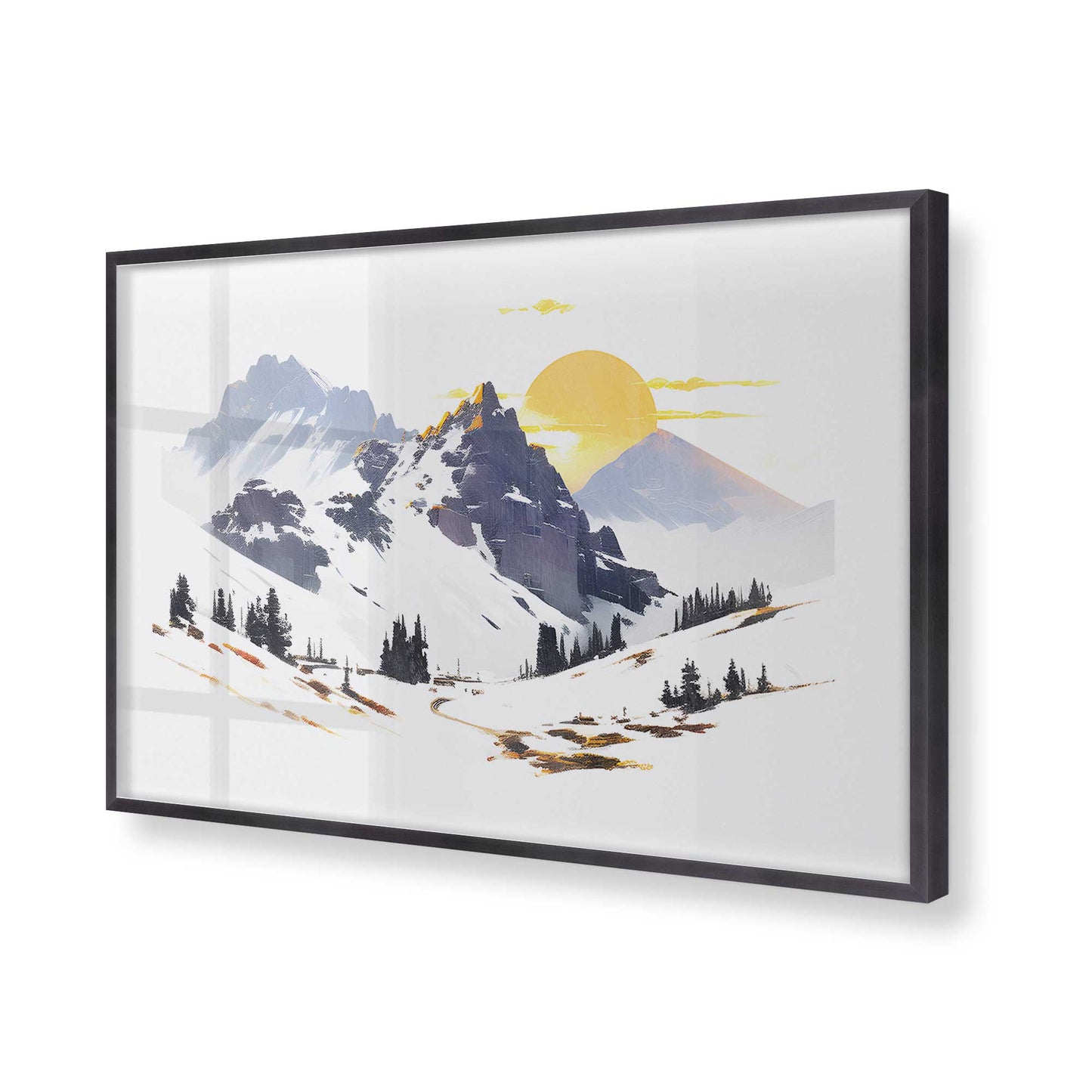 [Color:Weathered Zinc], Picture of art in a Weathered Zinc frame of the corner