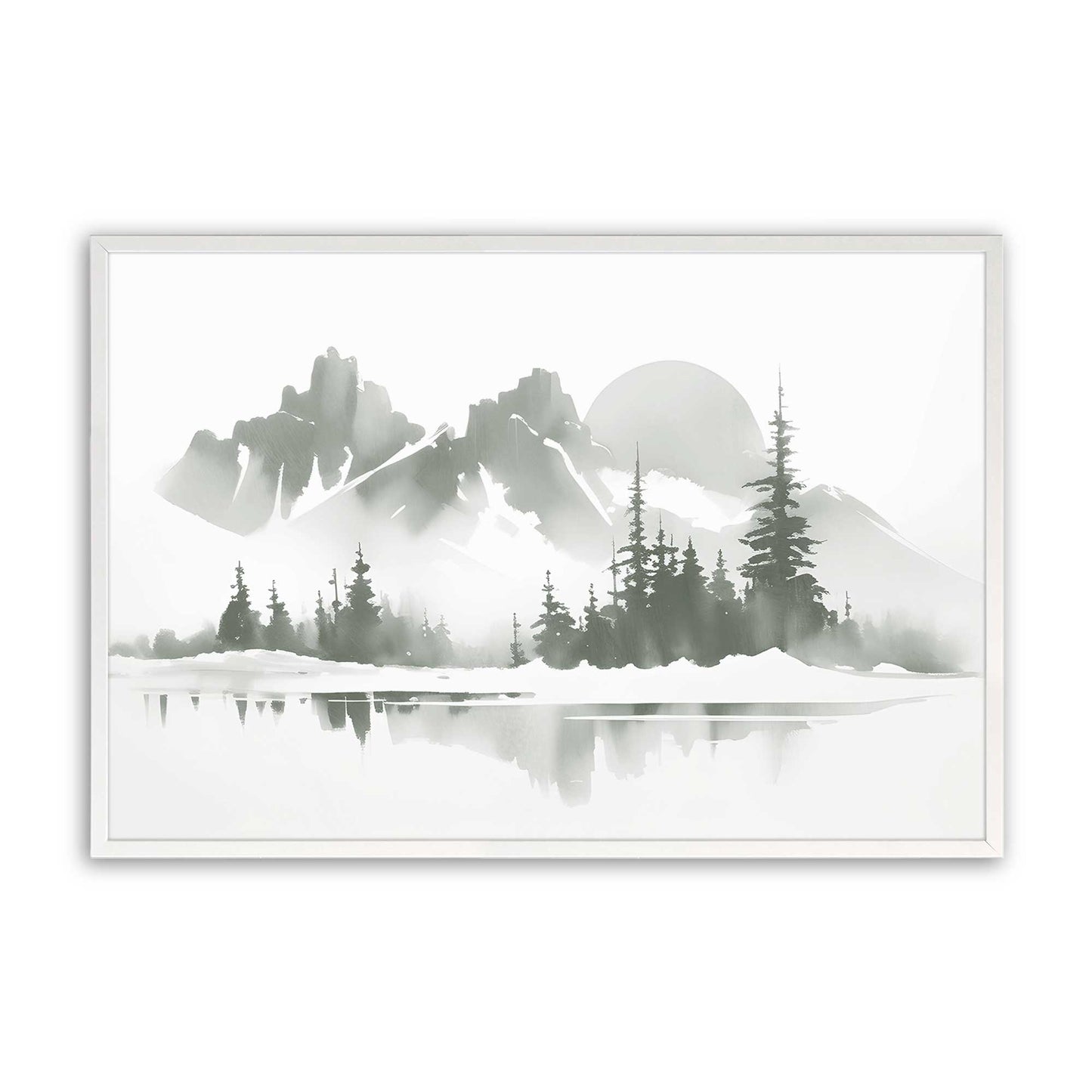 [Color:Opaque White], Picture of art in a Opaque White frame