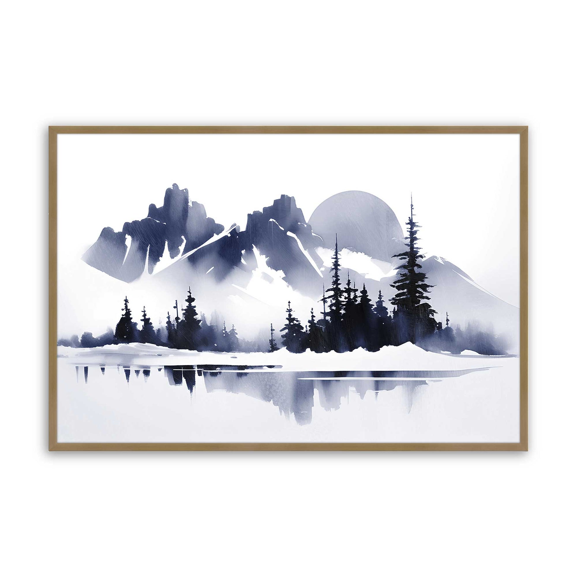 [Color:Brushed Gold], Picture of art in a Brushed Gold frame