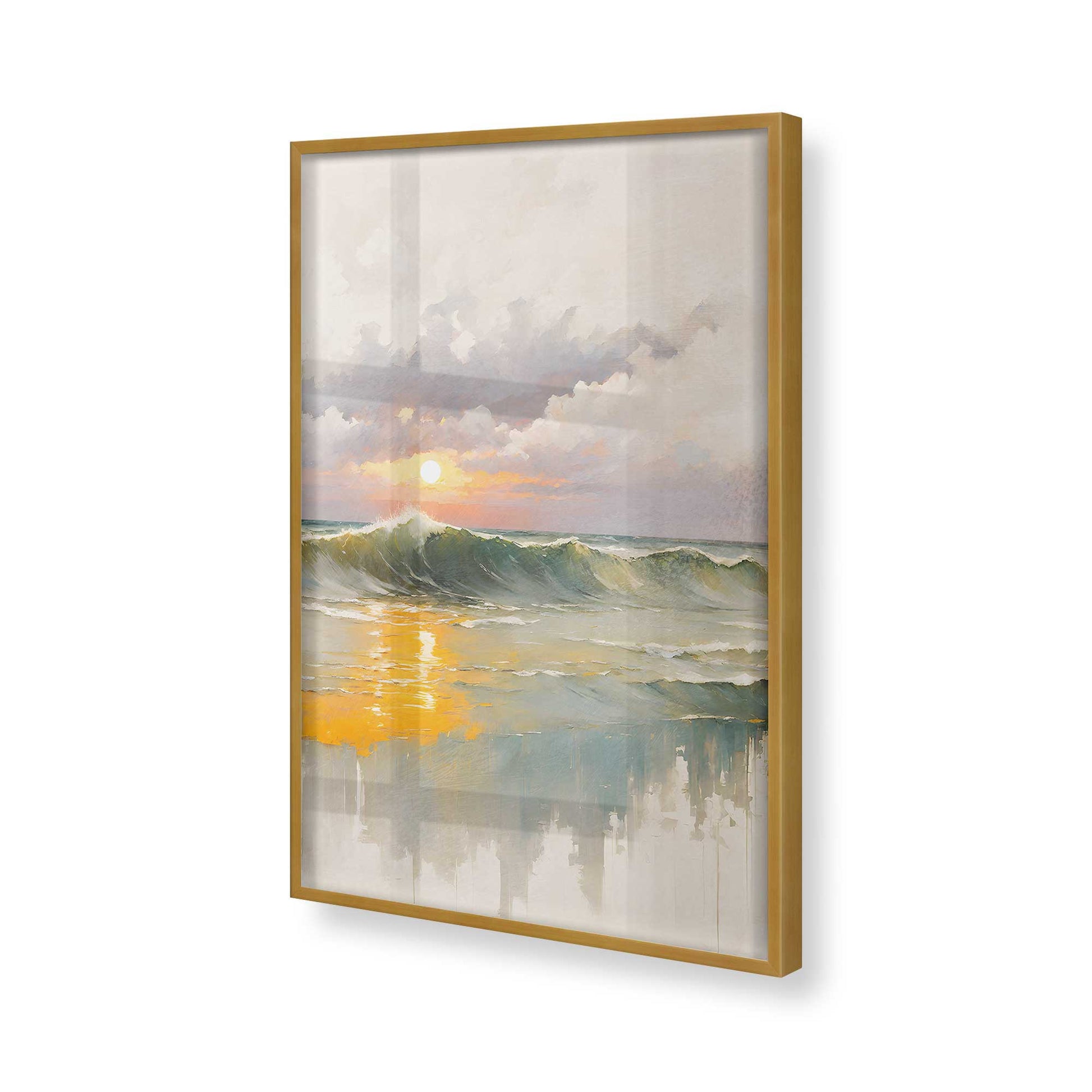 [Color:Polished Gold], Picture of art in a Polished Gold frame of the corner