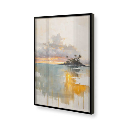 [Color:Satin Black], Picture of art in a Satin Black frame of the corner
