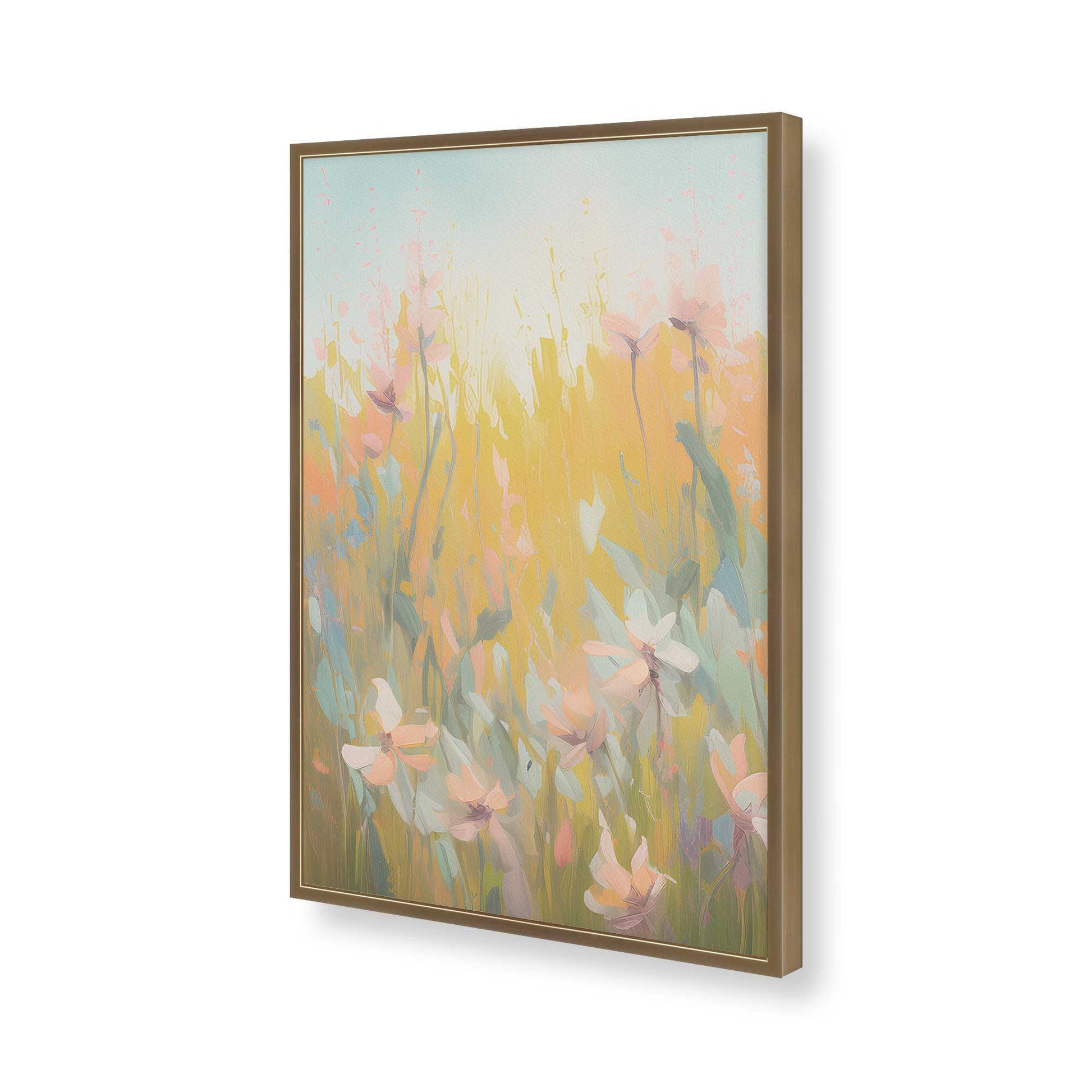[Color:Brushed Gold], Picture of art in a Brushed Gold frame of the corner