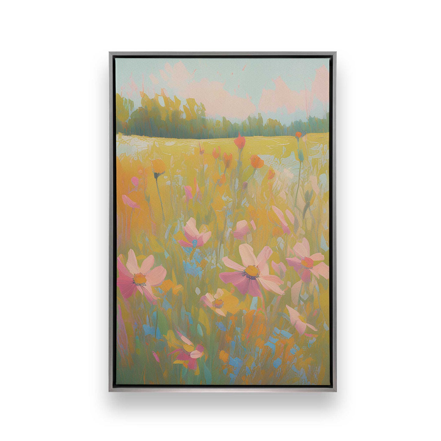 Symphony of Pastel Meadows, Set of 3 Canvas Prints