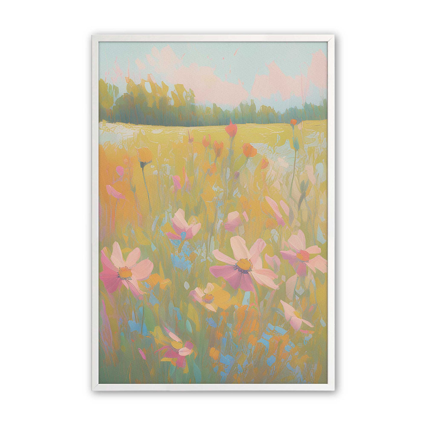 Symphony of Pastel Meadows Set of 3 Art Prints
