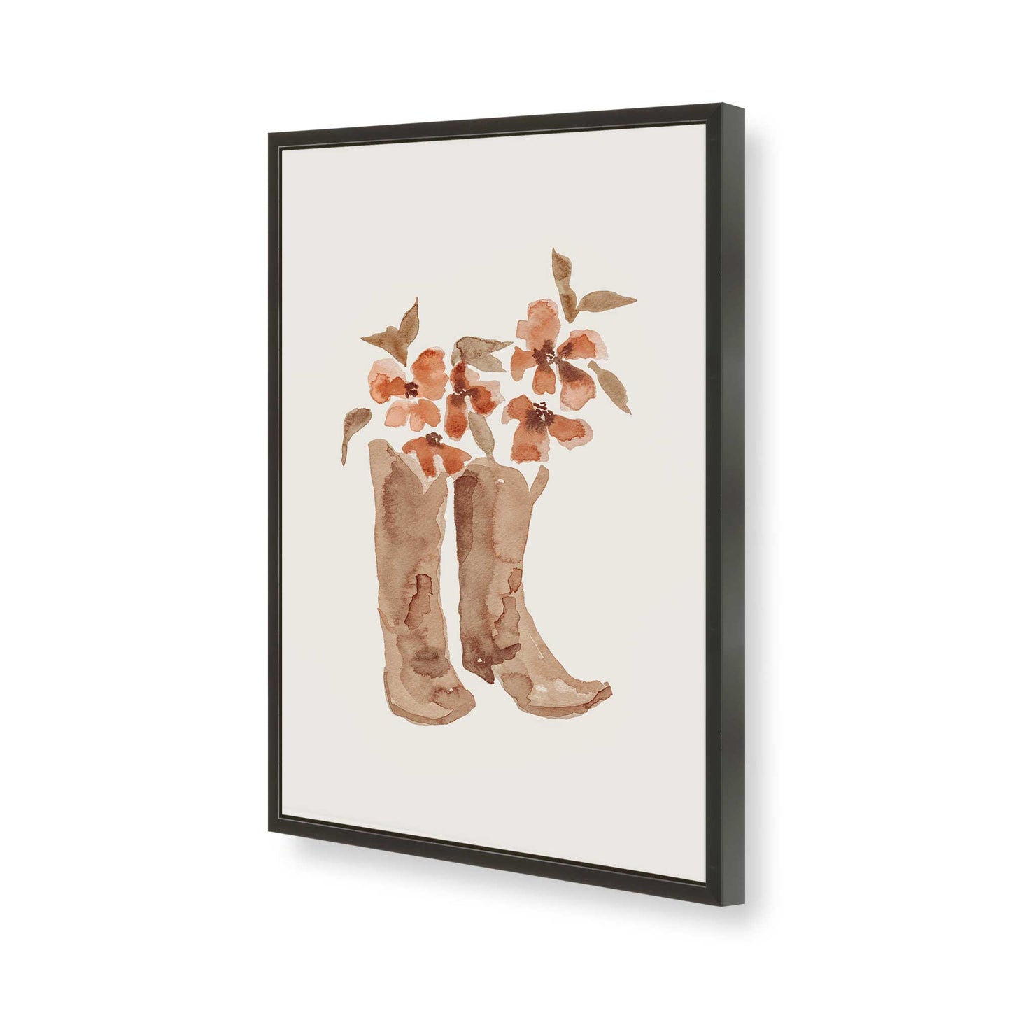 [Color:Satin Black], Picture of art in a Satin Black frame of the corner