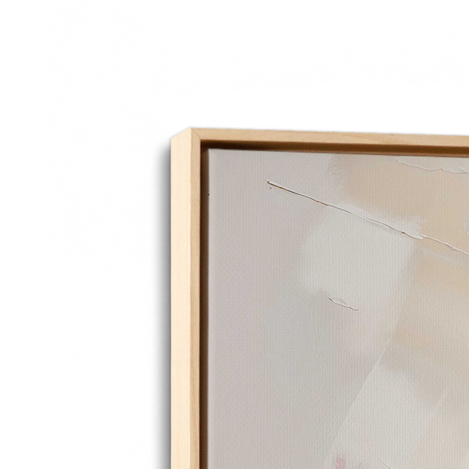 [Color:American Maple], Picture of art in a American Maple frame at an angle