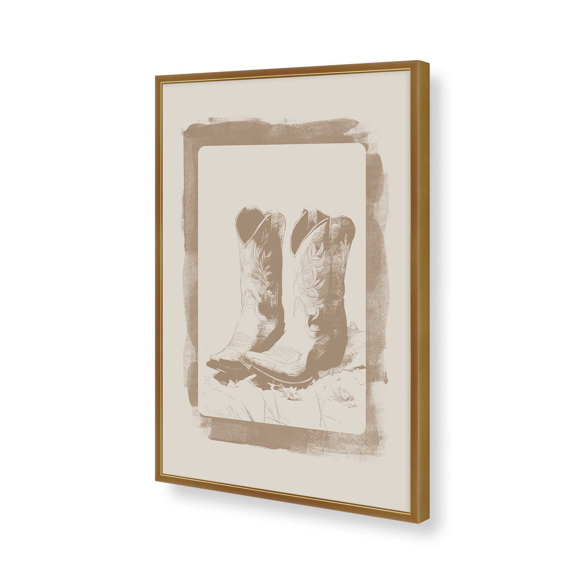 [Color:Polished Gold], Picture of art in a Polished Gold frame of the corner