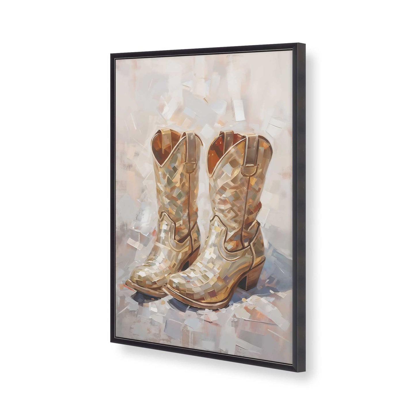 [Color:Weathered Zinc], Picture of art in a Weathered Zinc frame of the corner