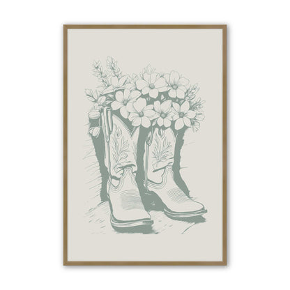 [Color:Brushed Gold], Picture of art in a Brushed Gold frame