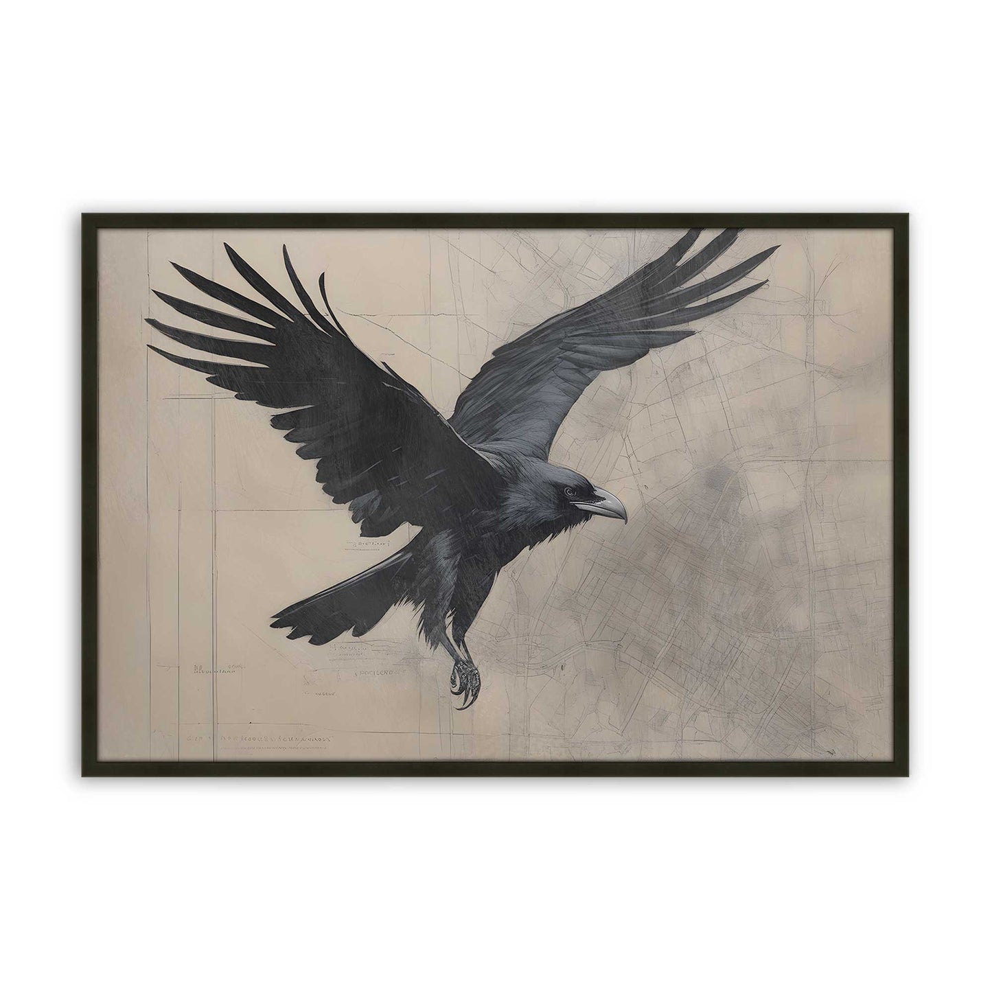 [Color:Satin Black], Picture of art in a Satin Black frame