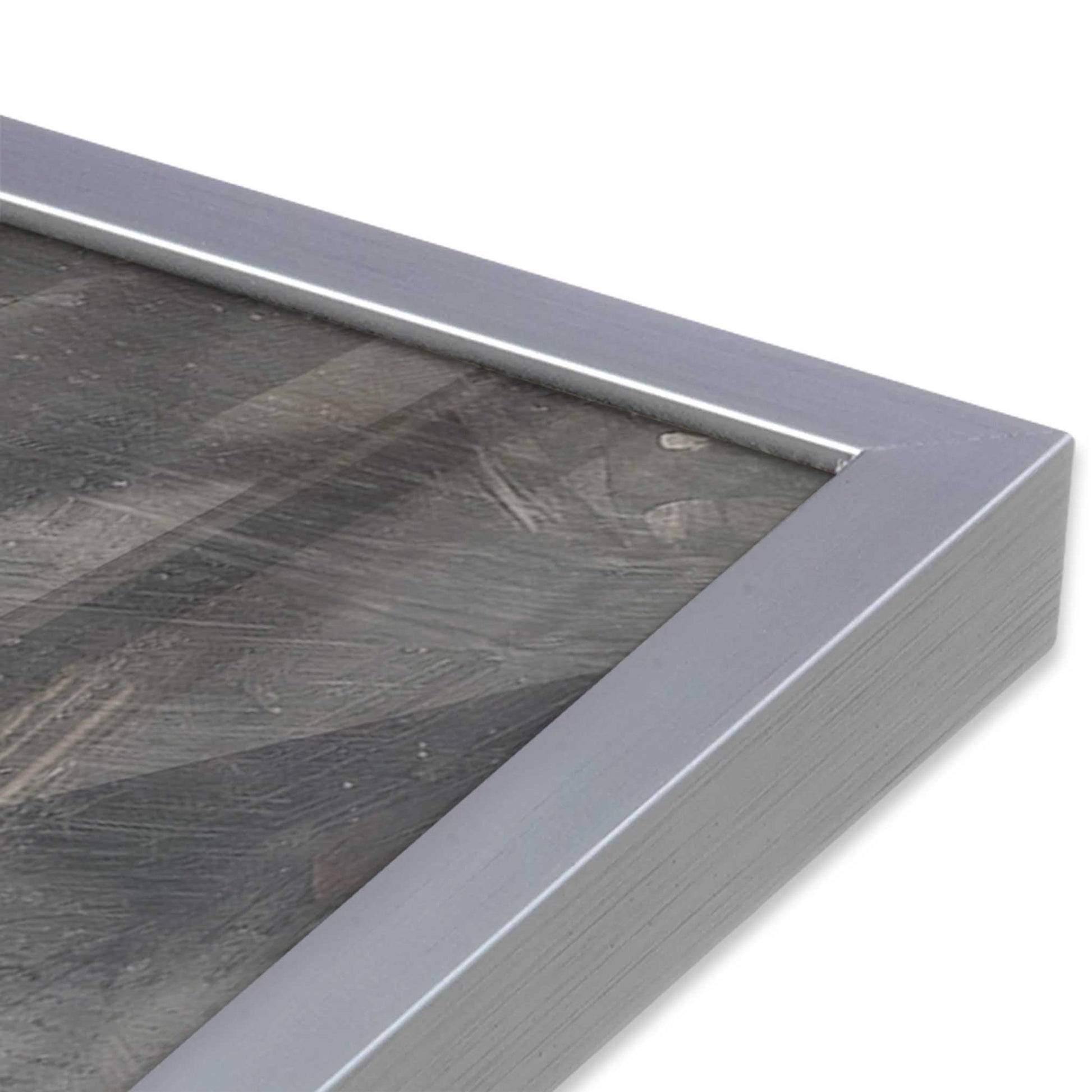 [Color:Polished Chrome], Picture of art in a Polished Chrome frame at an angle