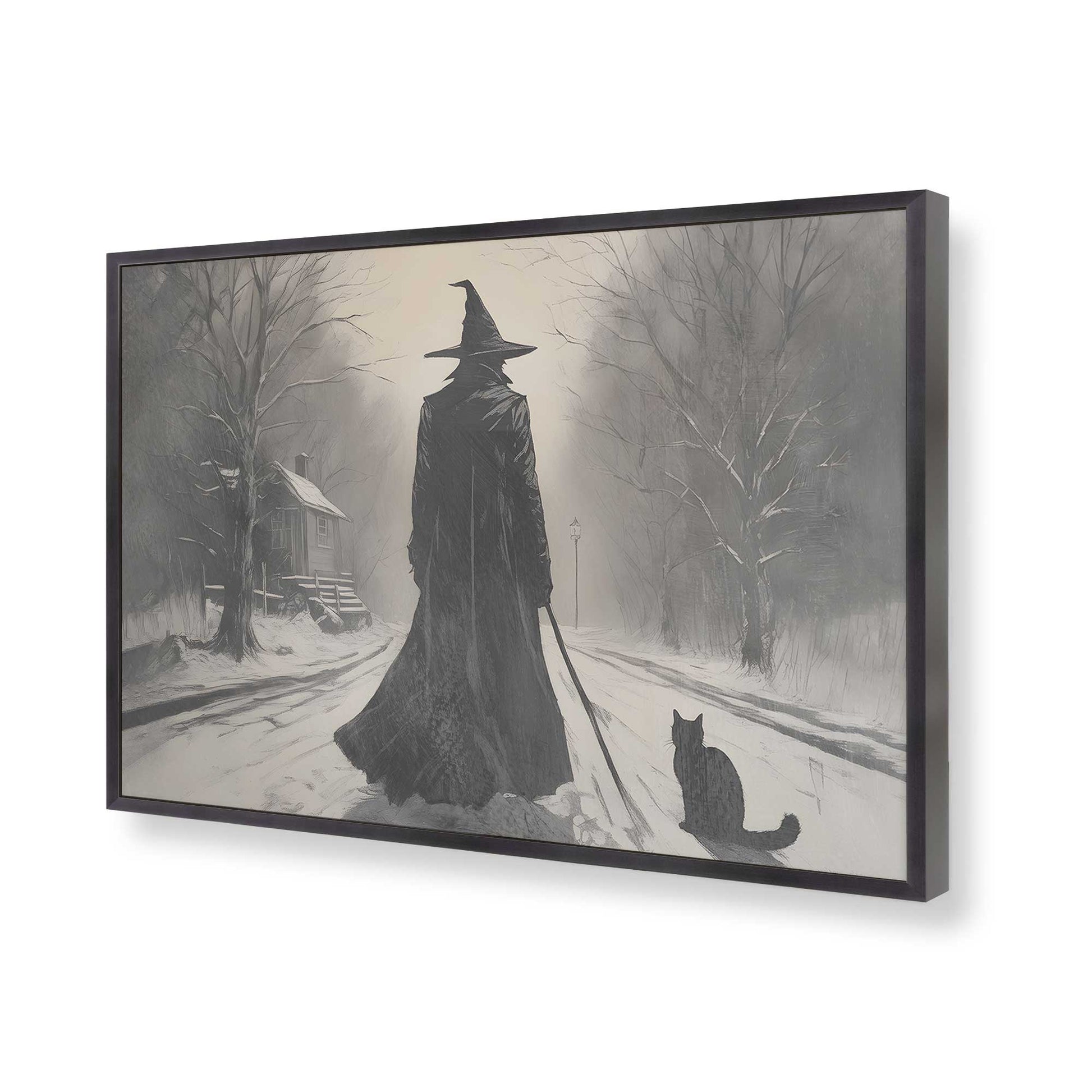 [Color:Weathered Zinc], Picture of art in a Weathered Zinc frame of the corner