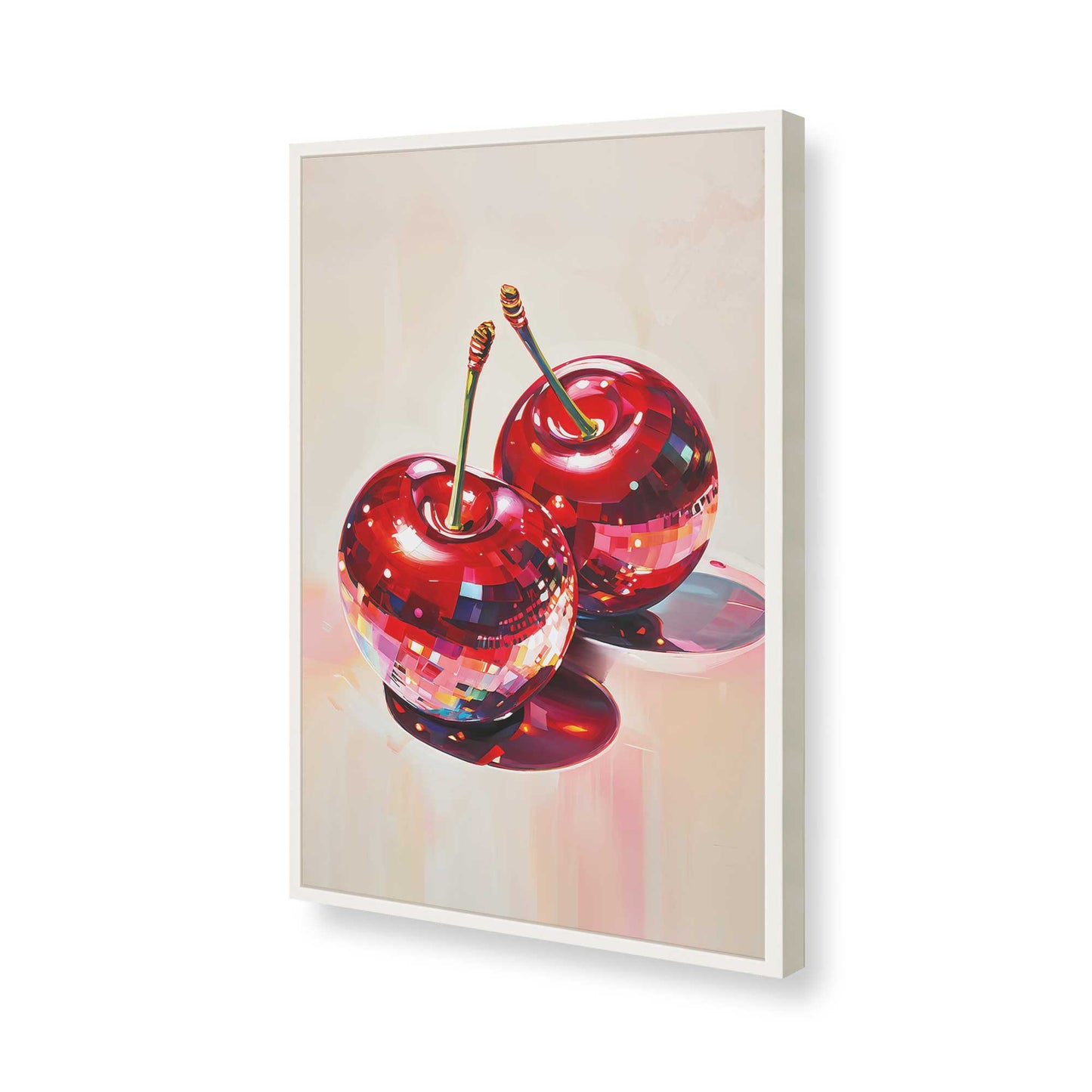 [Color:Opaque White], Picture of art in a Opaque White frame of the corner