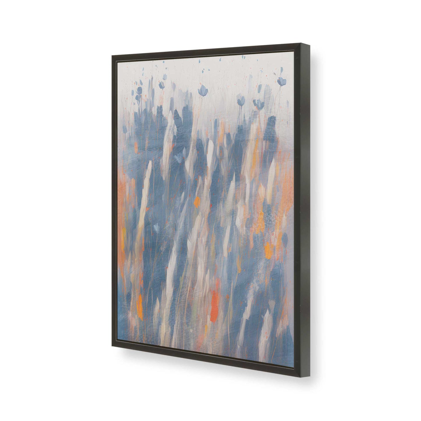 [Color:Satin Black], Picture of art in a Satin Black frame of the corner