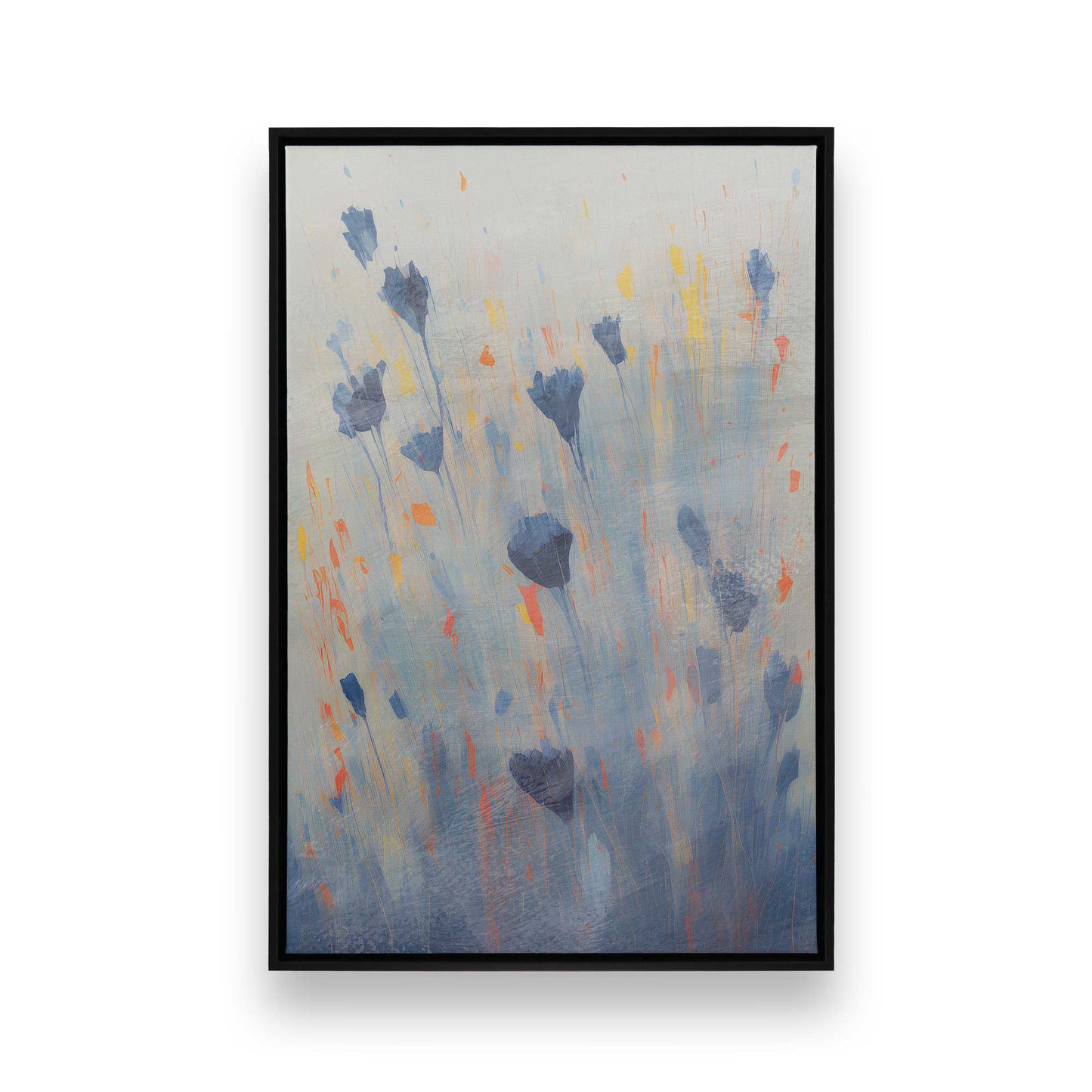 Blue Blooms Rising, Set of 3 Canvas Prints