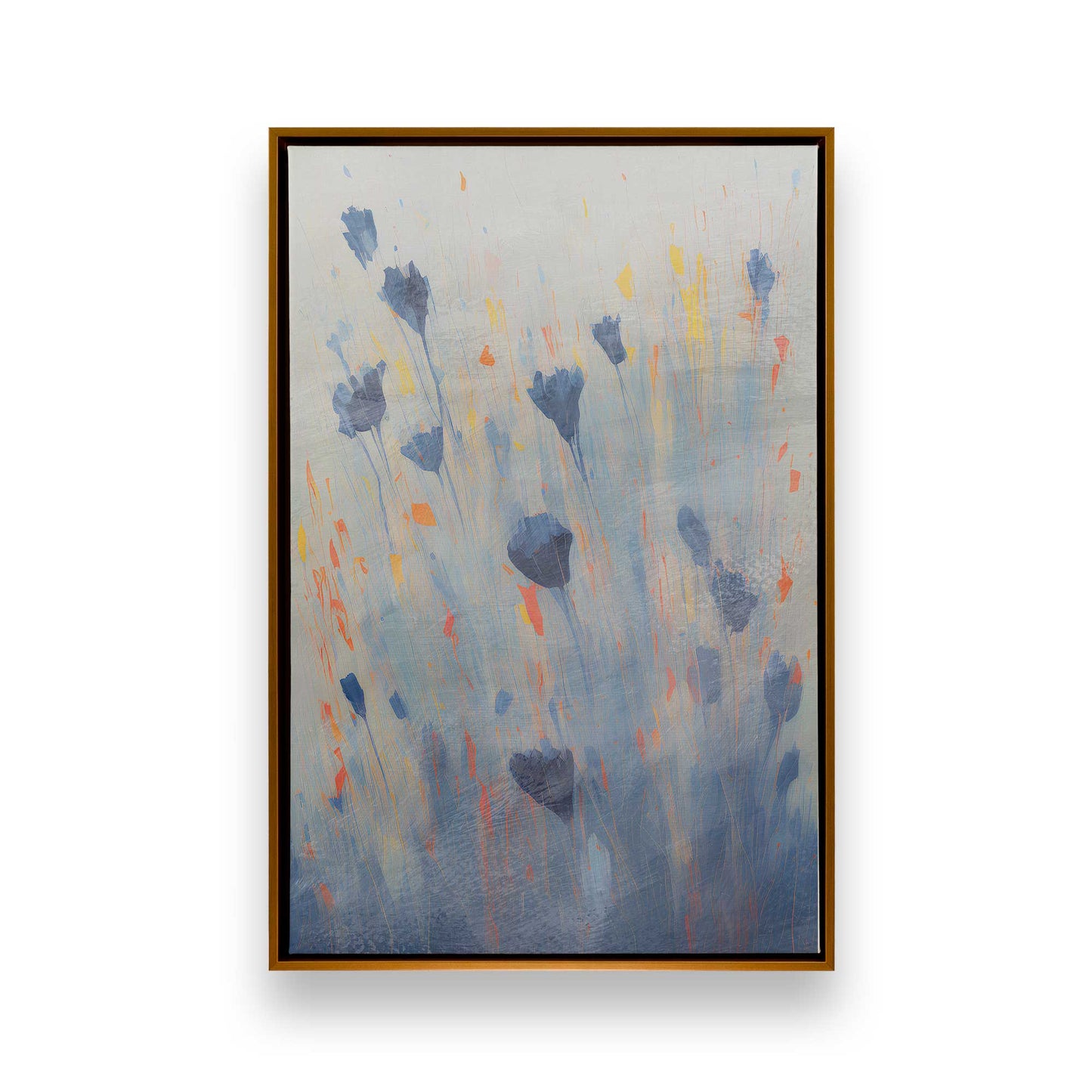 Blue Blooms Rising, Set of 3 Canvas Prints