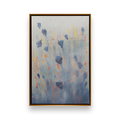 Blue Blooms Rising, Set of 3 Canvas Prints