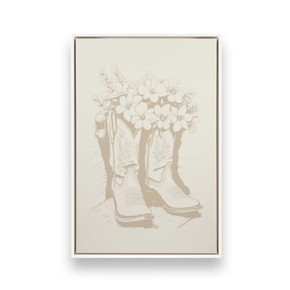 Tan Cowboy Trio, Set of 3 Canvas Prints