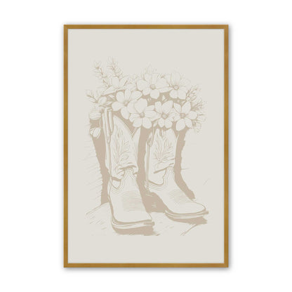 Tan Cowboy Trio Set of 3 Art Prints