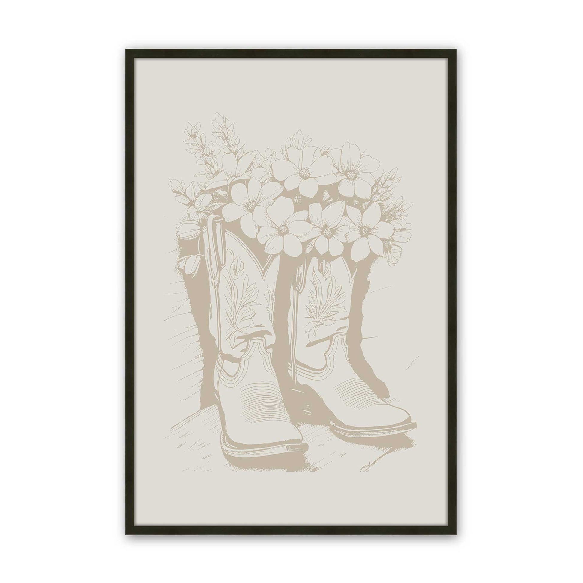 [Color:Satin Black], Picture of art in a Satin Black frame